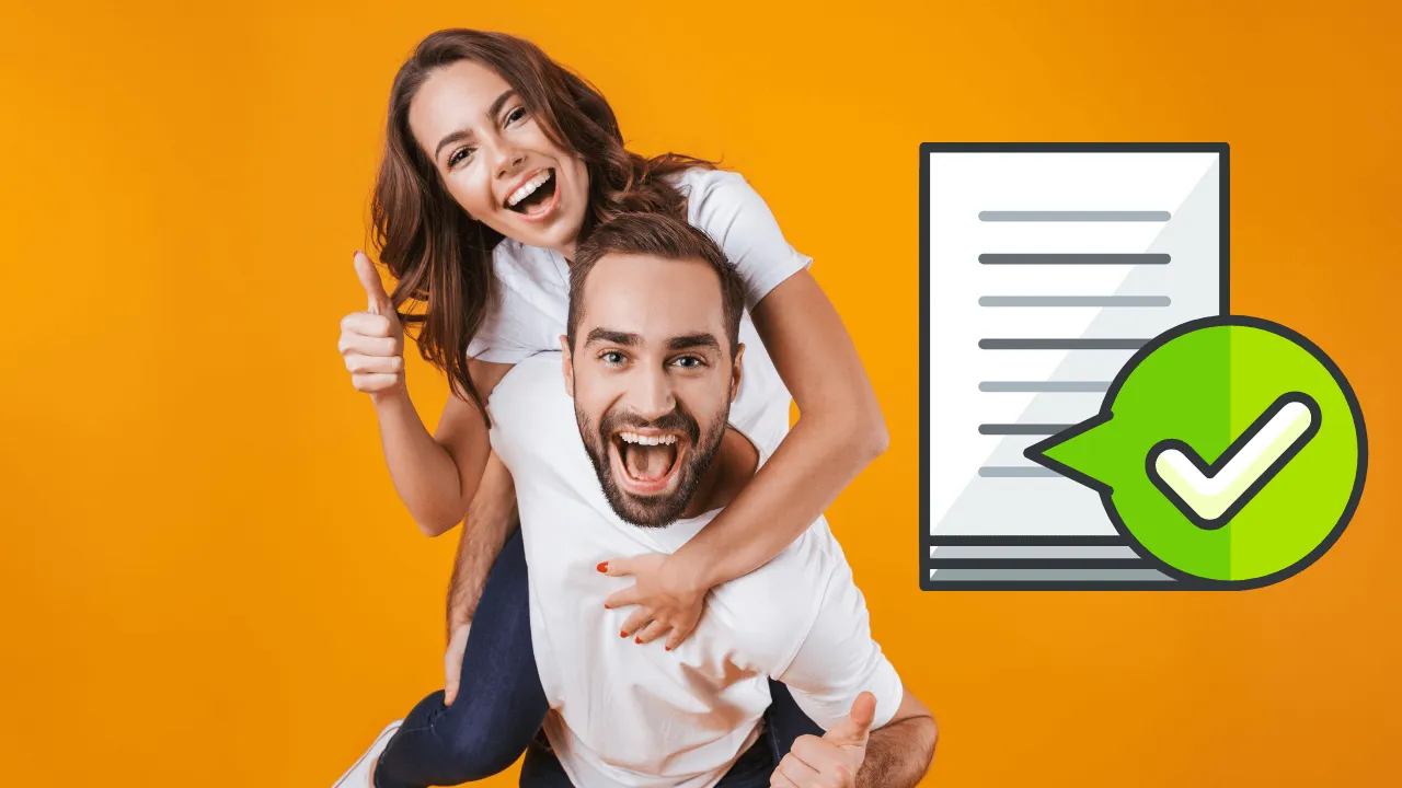 2 people celebrating their approval