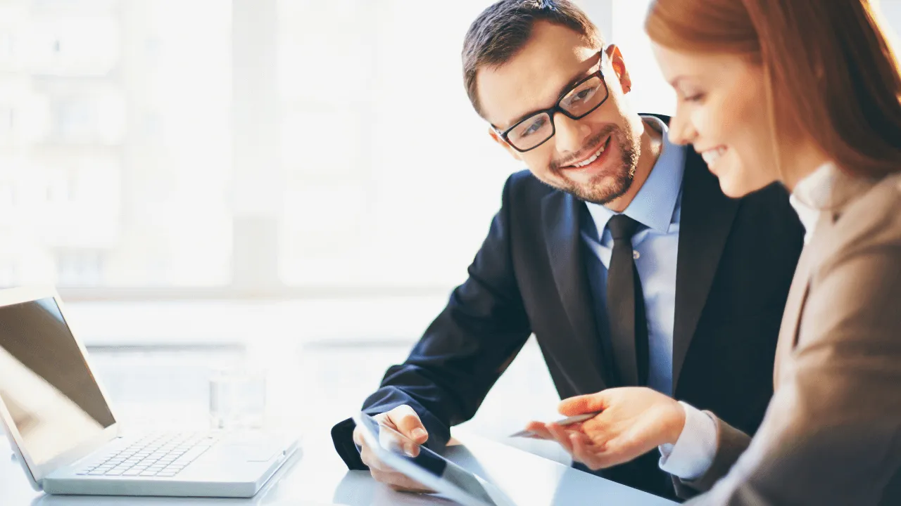 Business man and woman