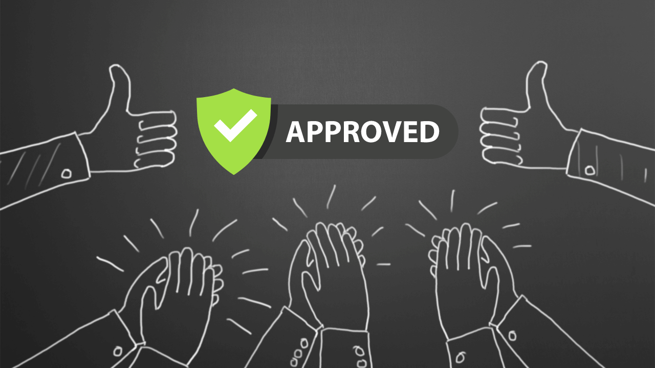 Thumbs up to an approval