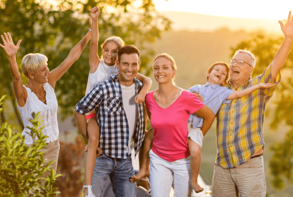 Happy Family celebrating