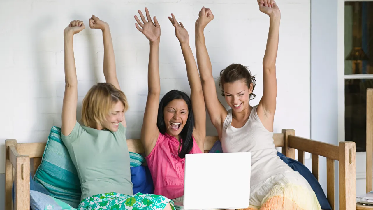 3 ladies celebrating