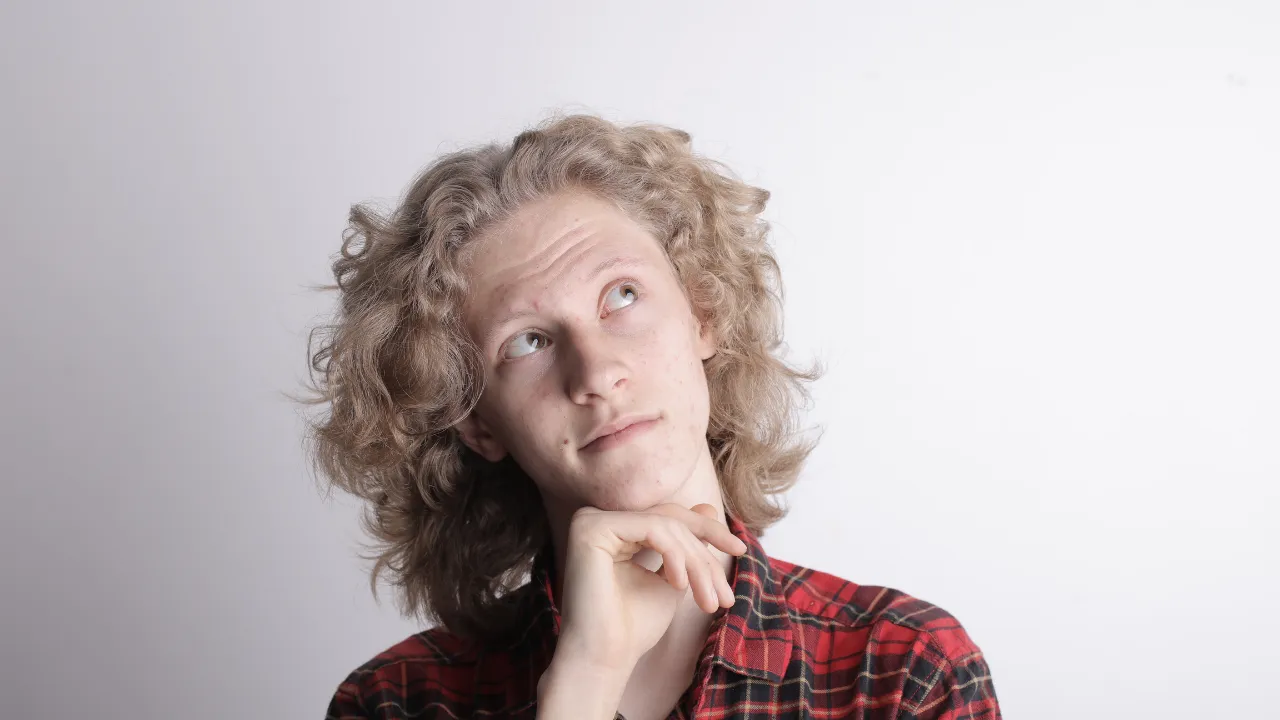 A man pondering a question