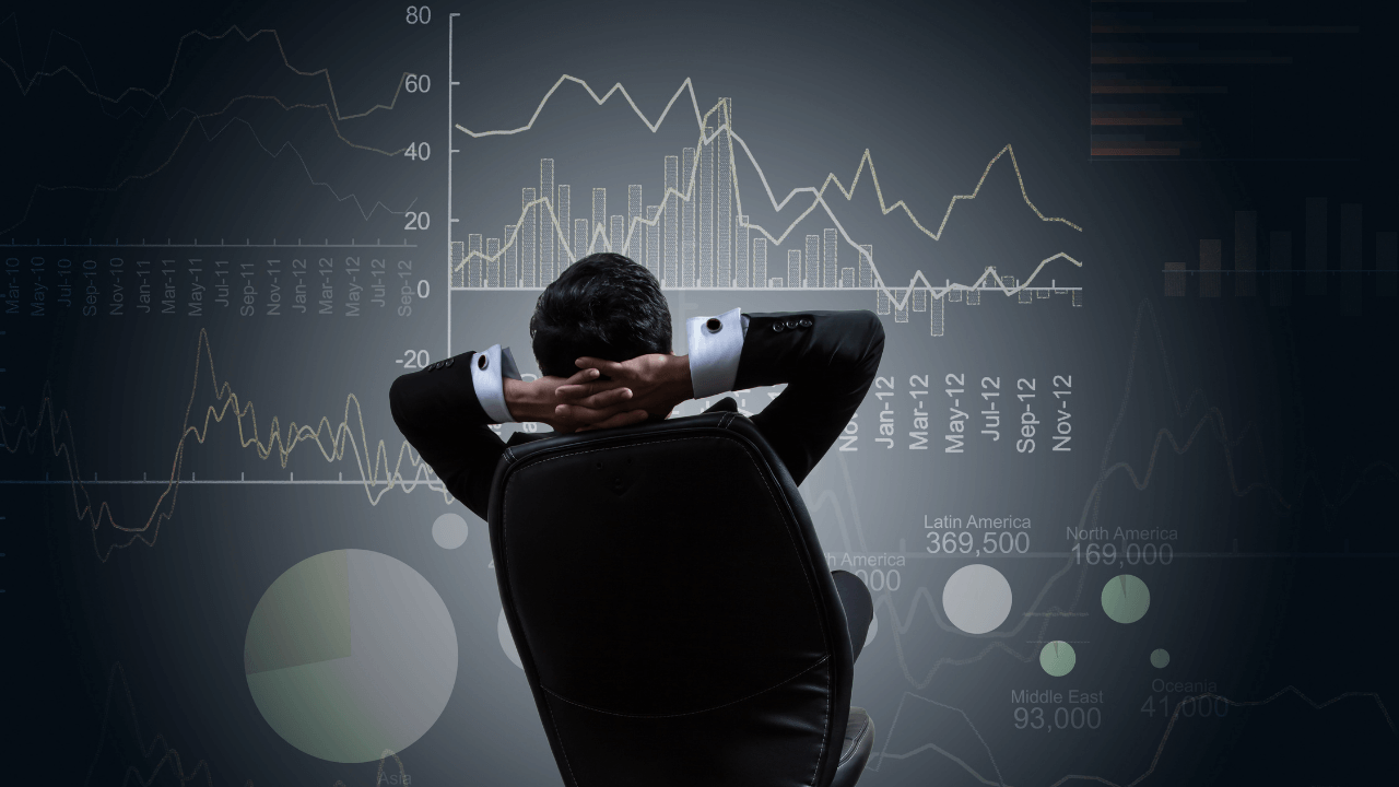 Business investor considering his options while leaned back in his office chair