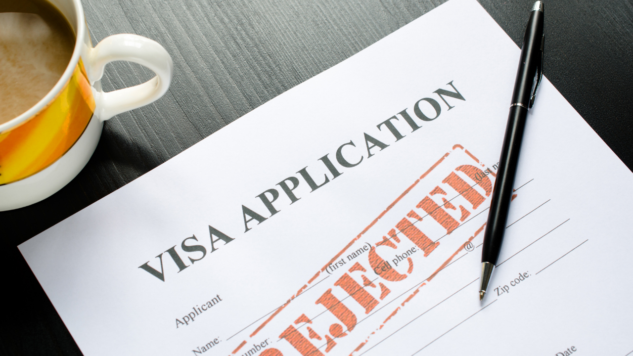 A rejected visa application