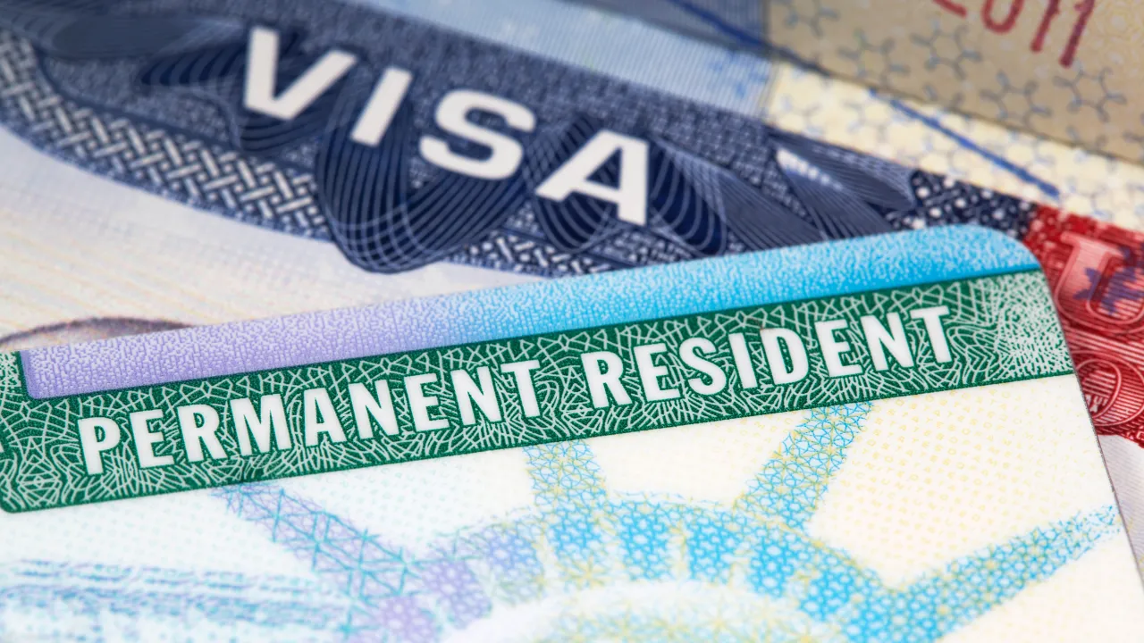 A visa and PR Card
