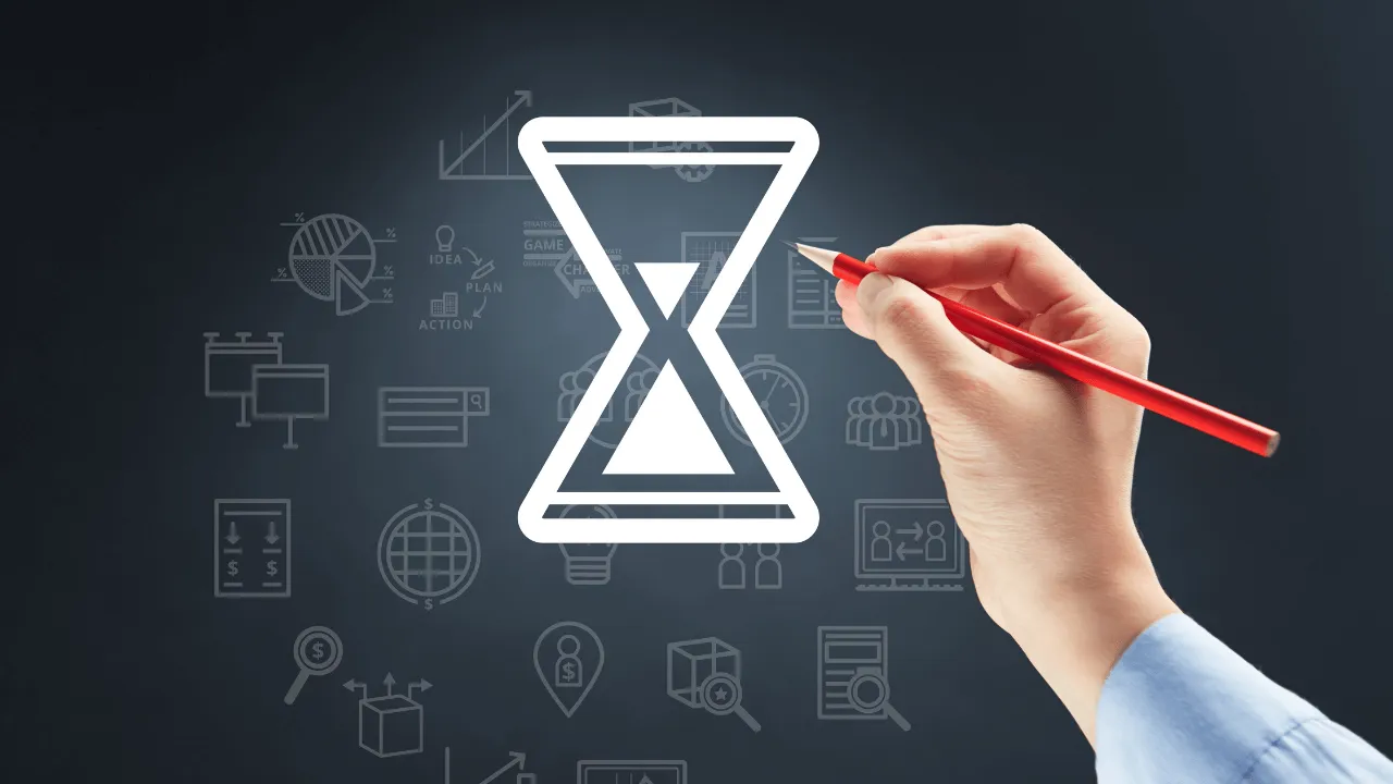 A loading symbol written on a screen