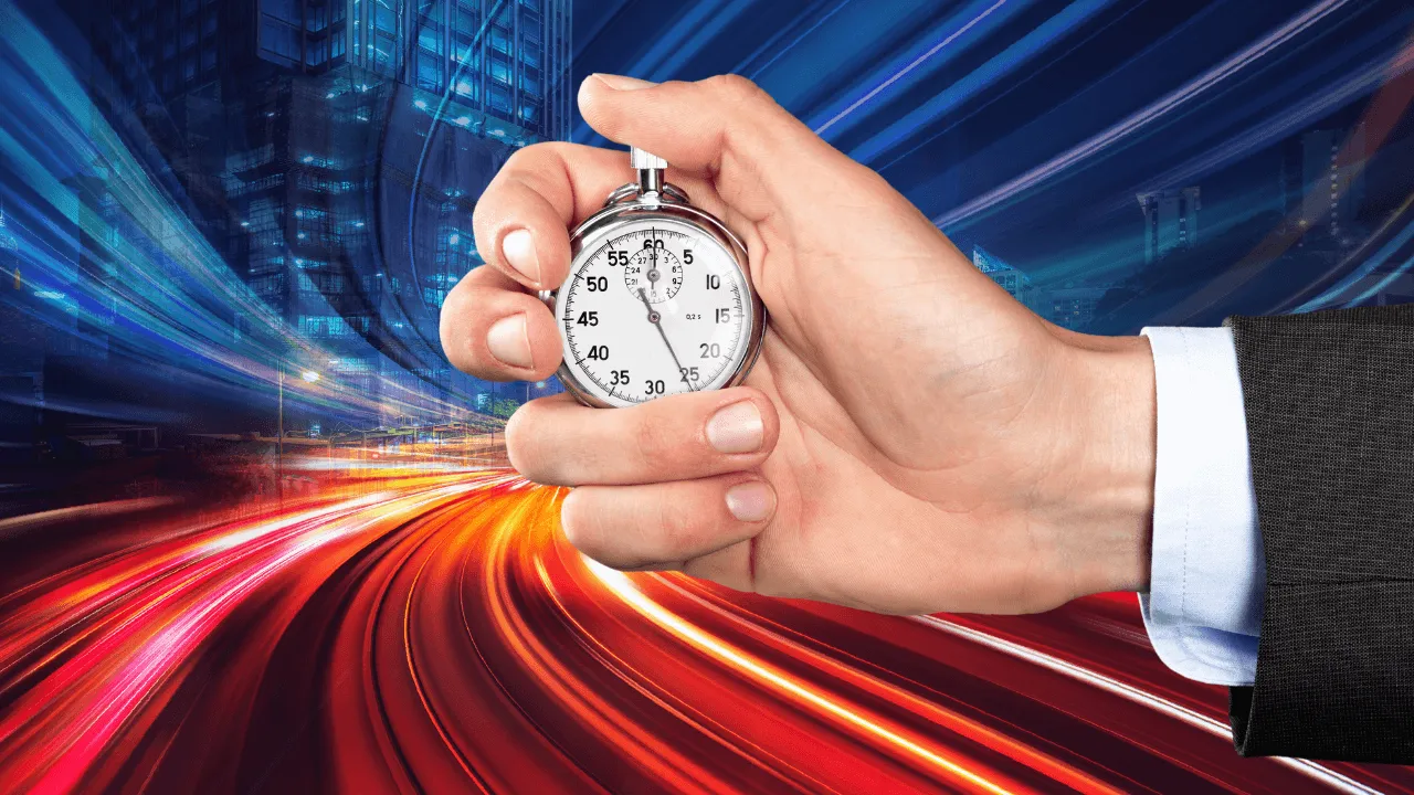A man holding a stopwatch