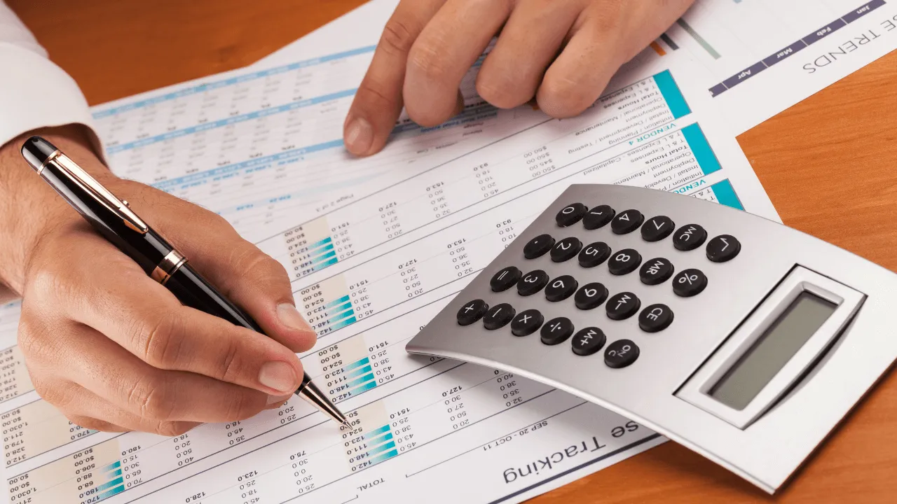 An accountant working