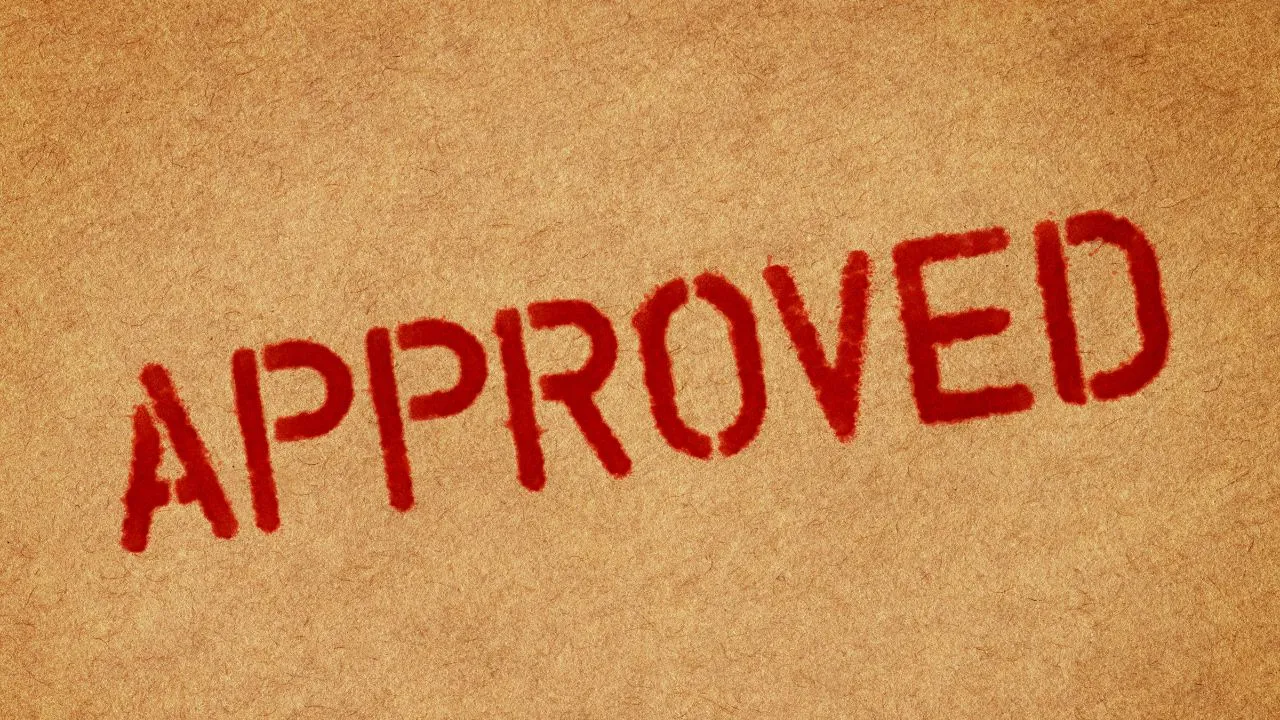 Approved sign