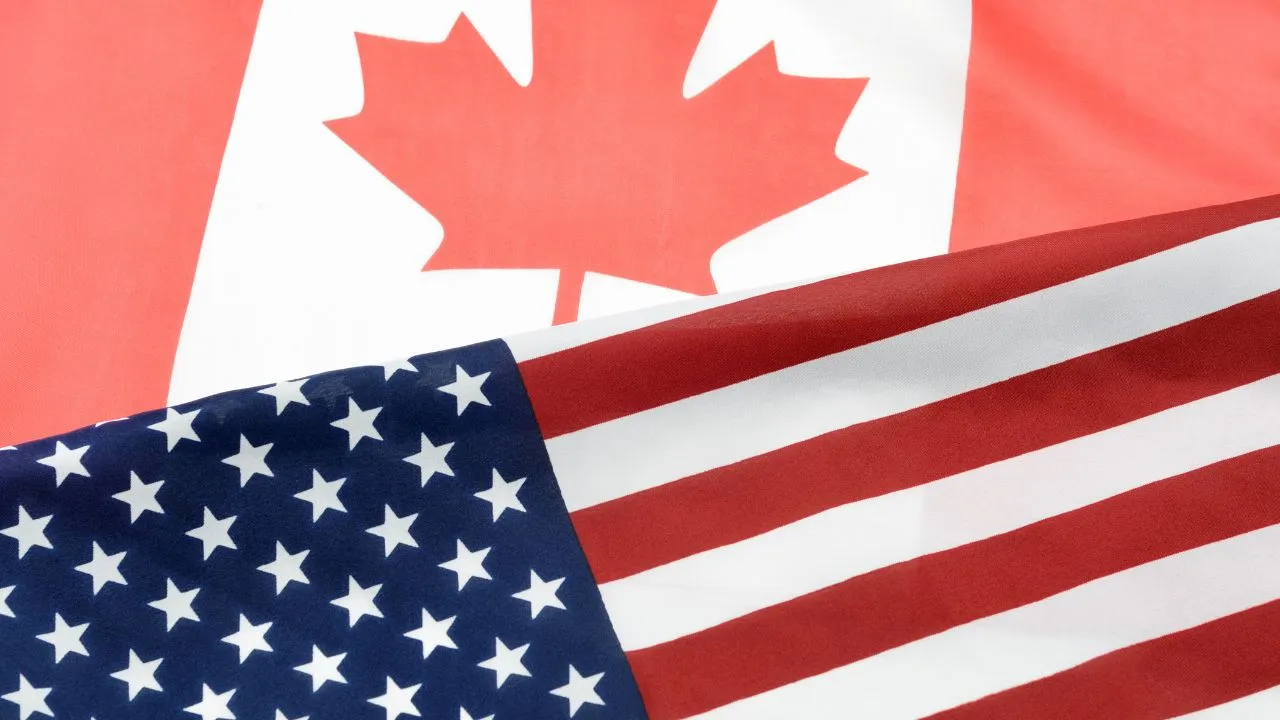 Canada and US flags