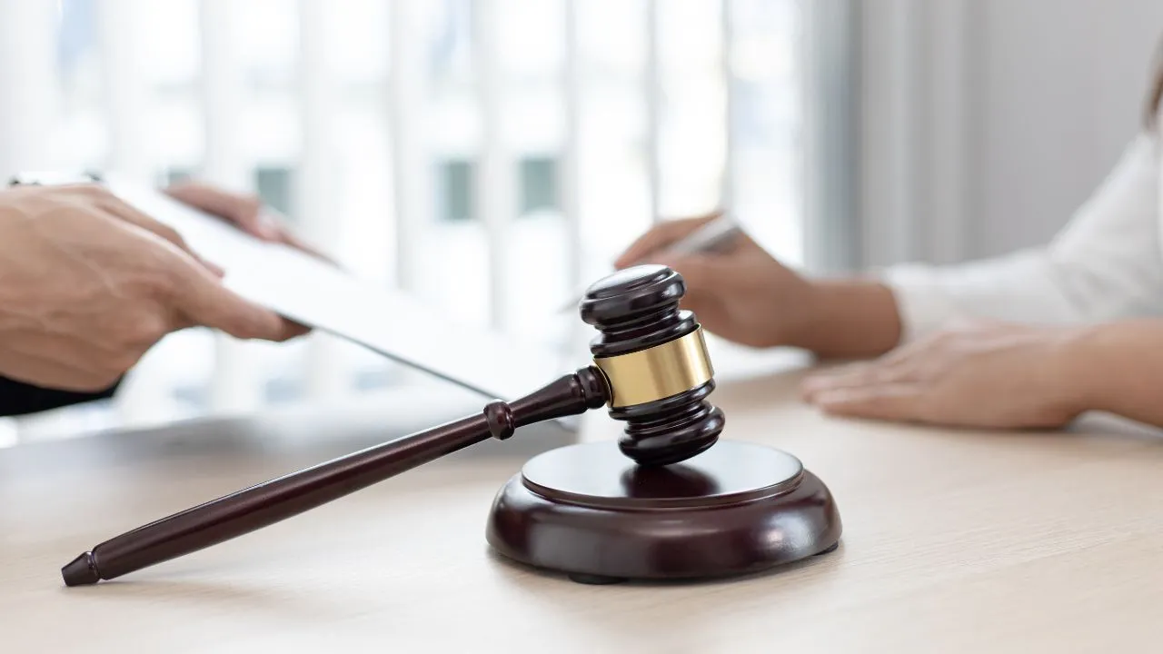 Law office and gavel