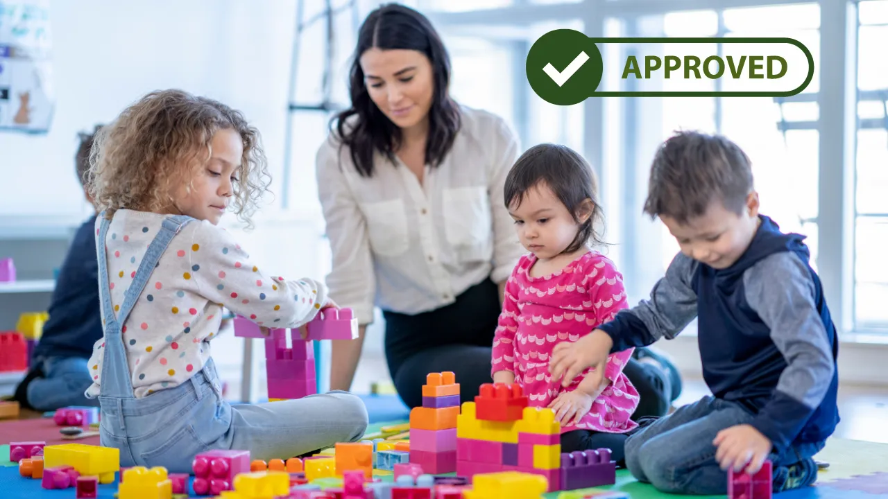 A child care center with children and staff