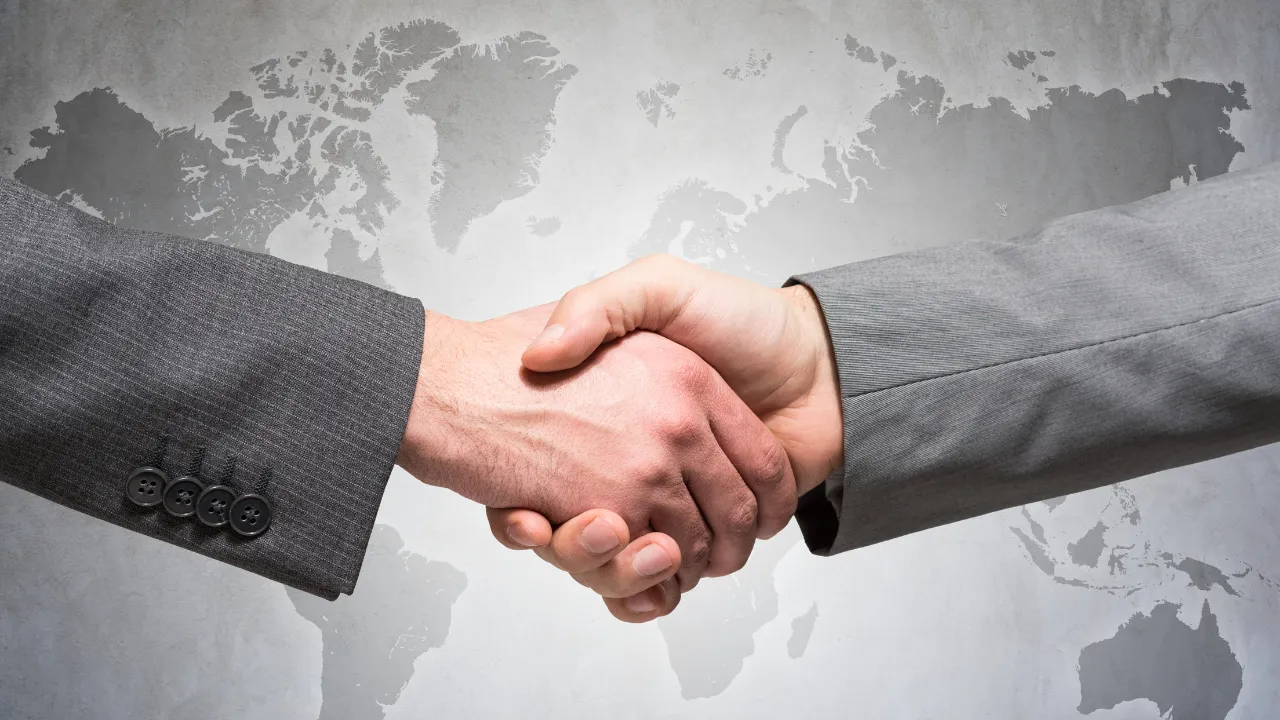 Two people shaking hands