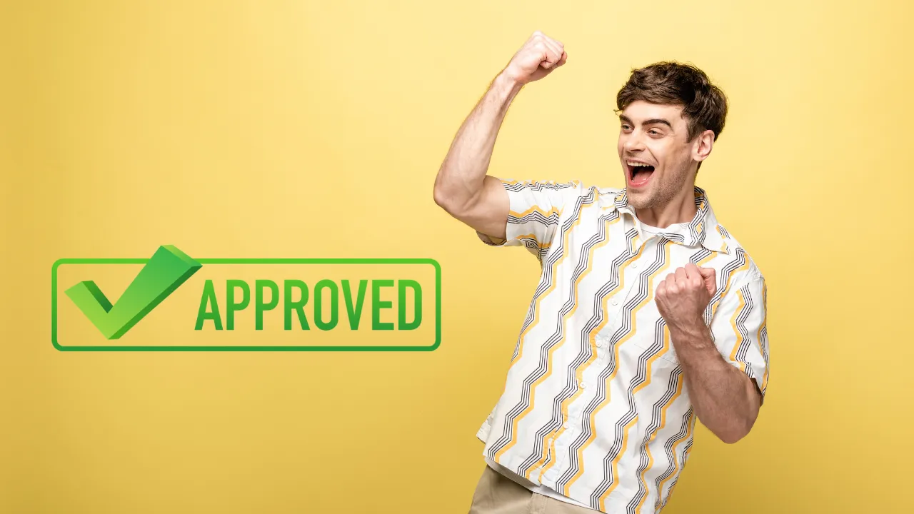 A man celebrating a win