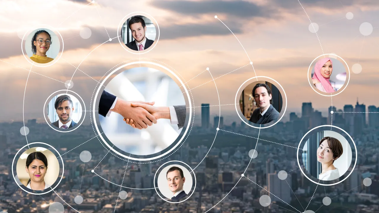 Global map showing international reach