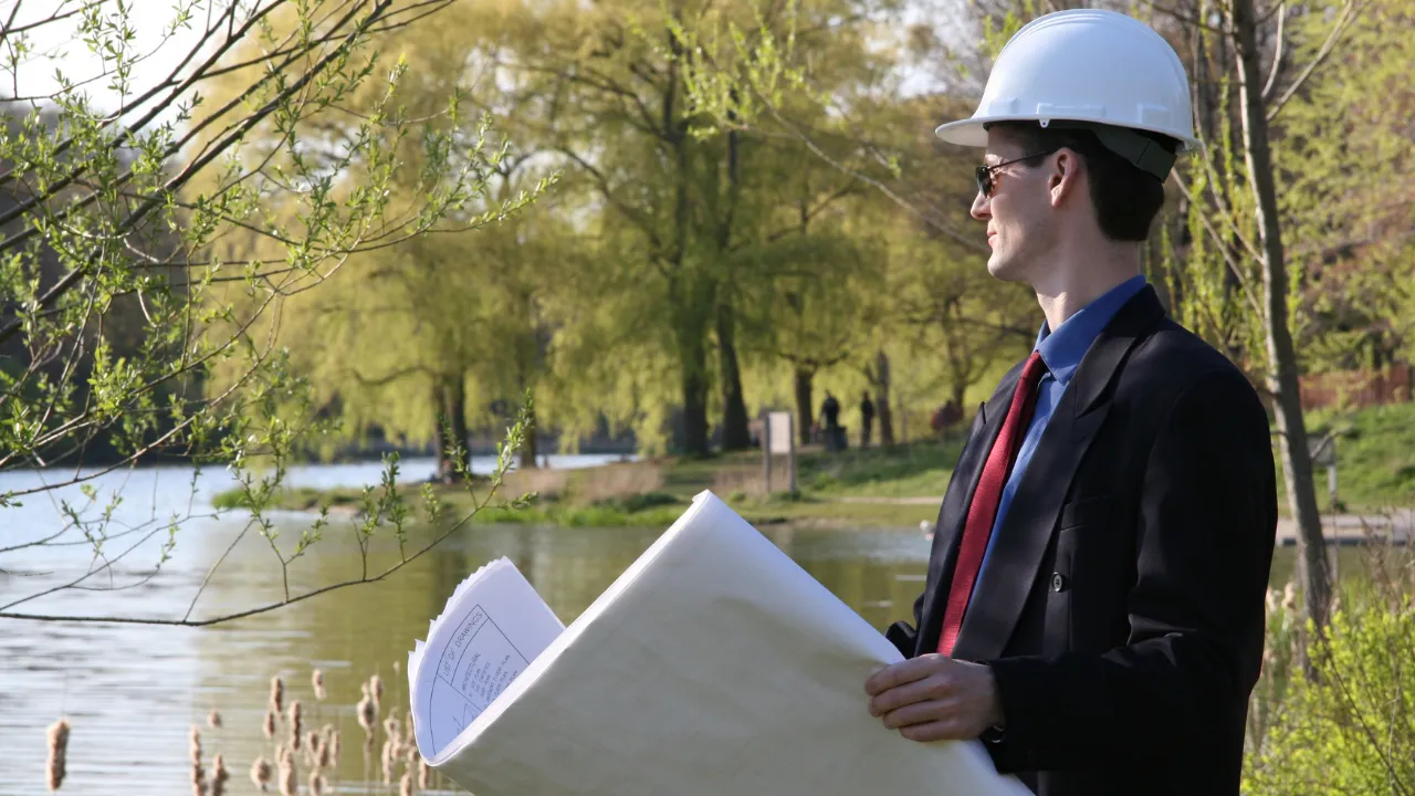 An urban planner working on a project