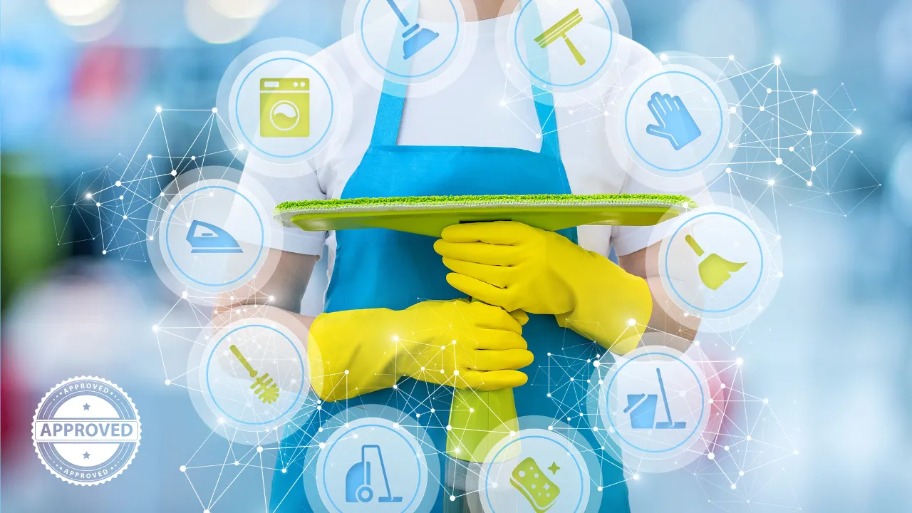 A cleaning service approval