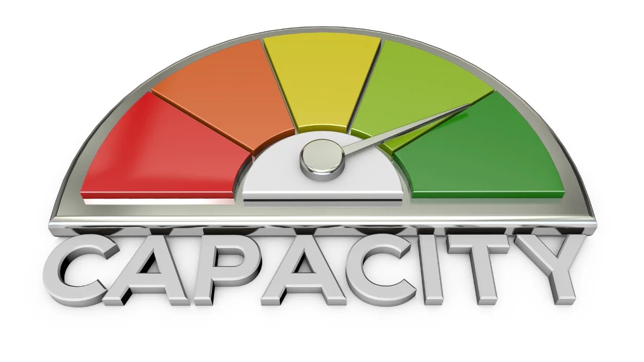 A capacity scale that has been reached