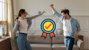 A couple celebrating a recent E-2 approval
