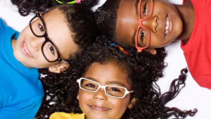 3 children smiling