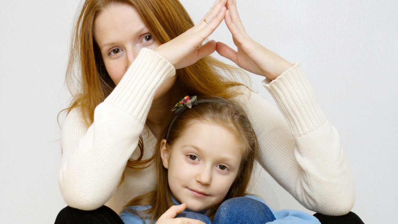 A woman and child sitting together