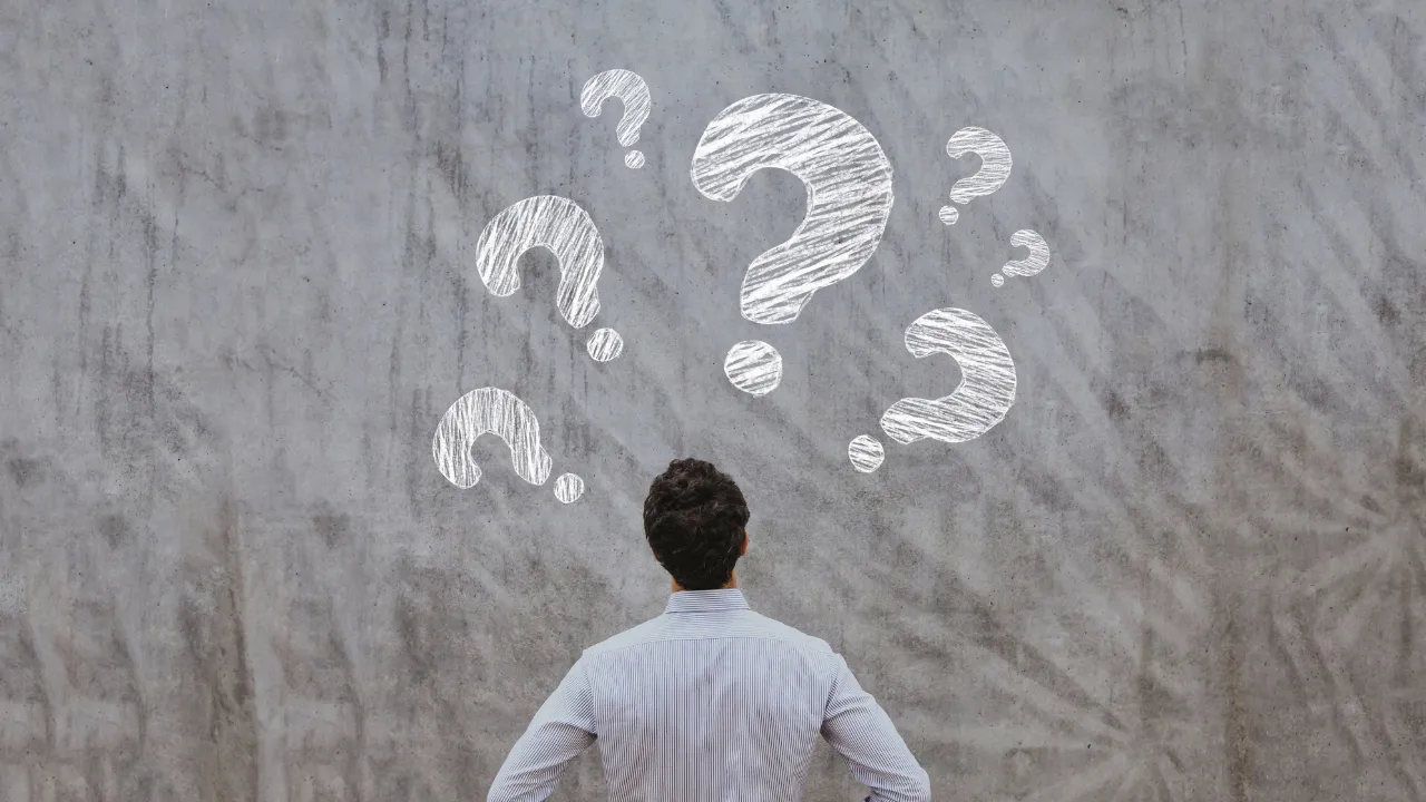 A man asking questions