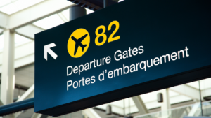 Departure gate 82 pictured