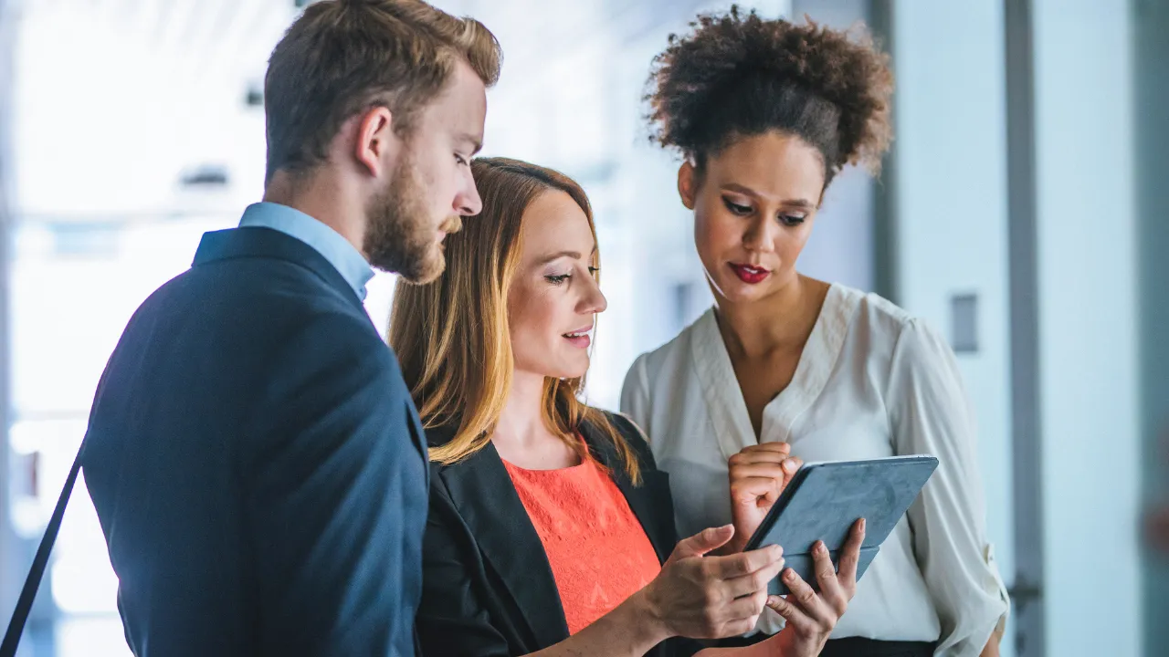 A group of three considering their options