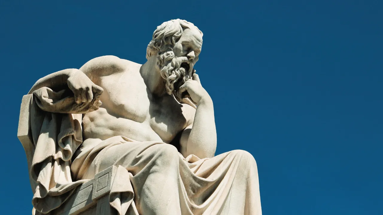 A philosopher statue