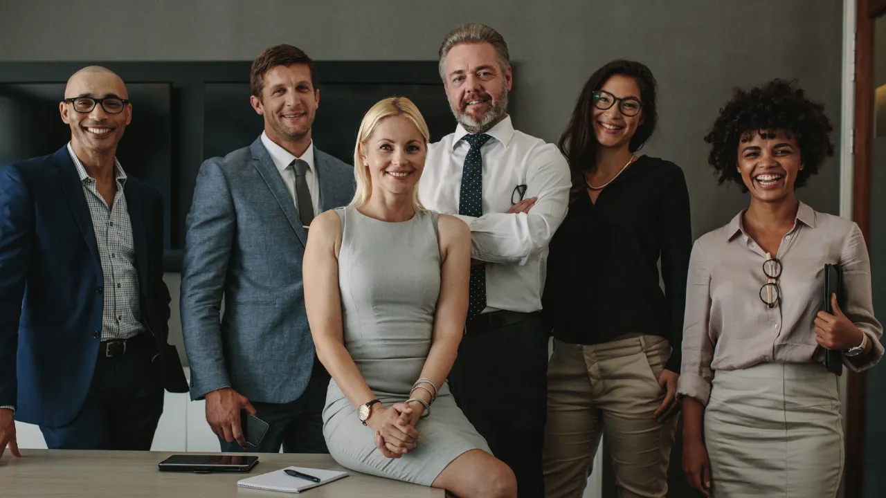 A group of professionals gathered