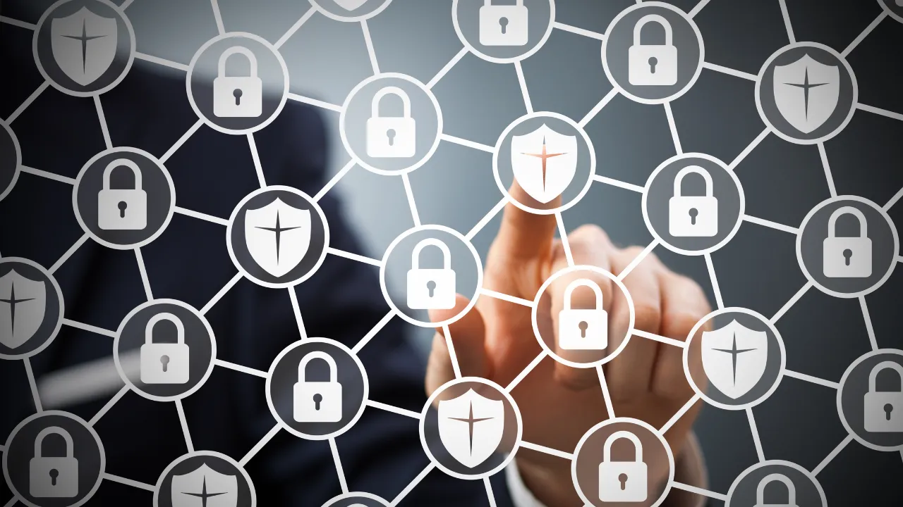 A collection of locks and shields