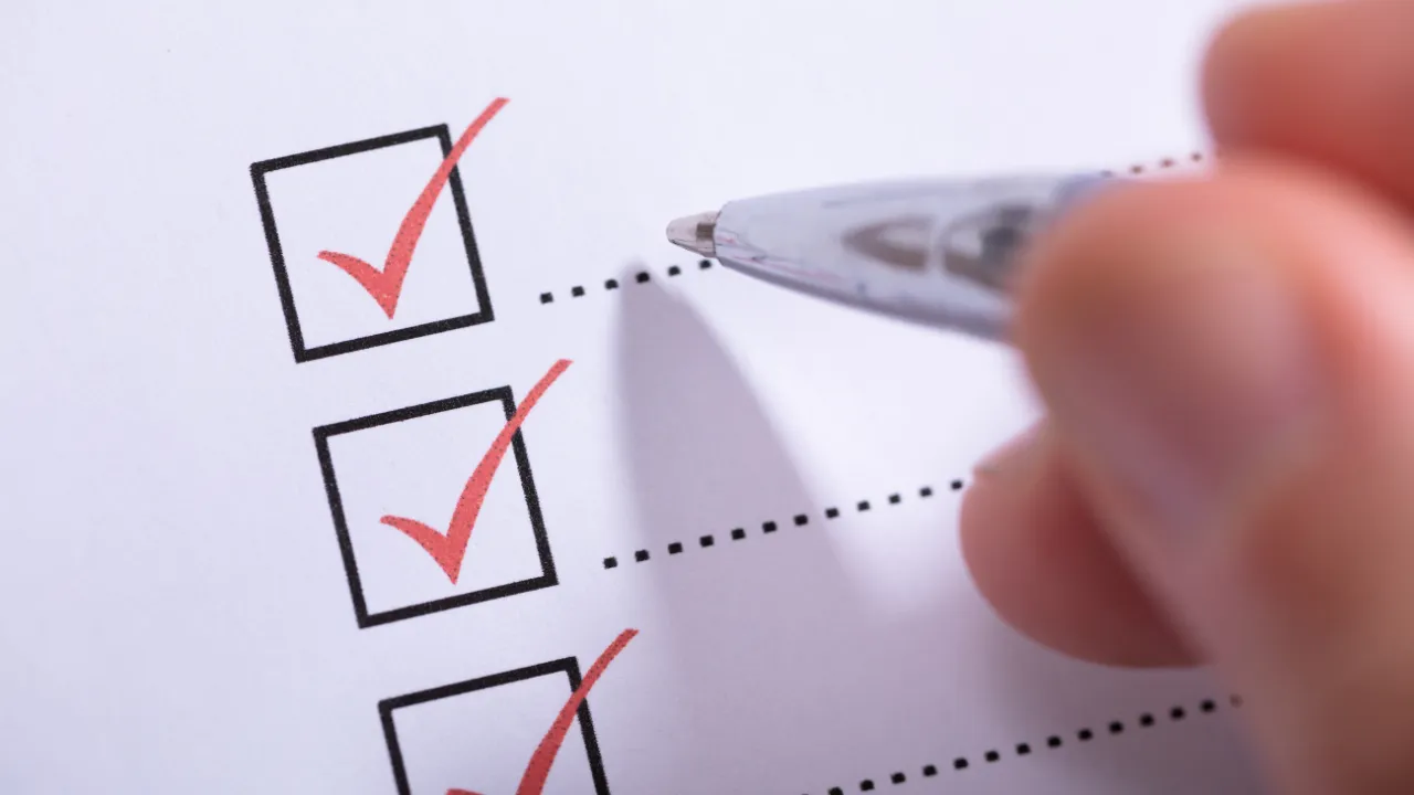 A checklist on paper
