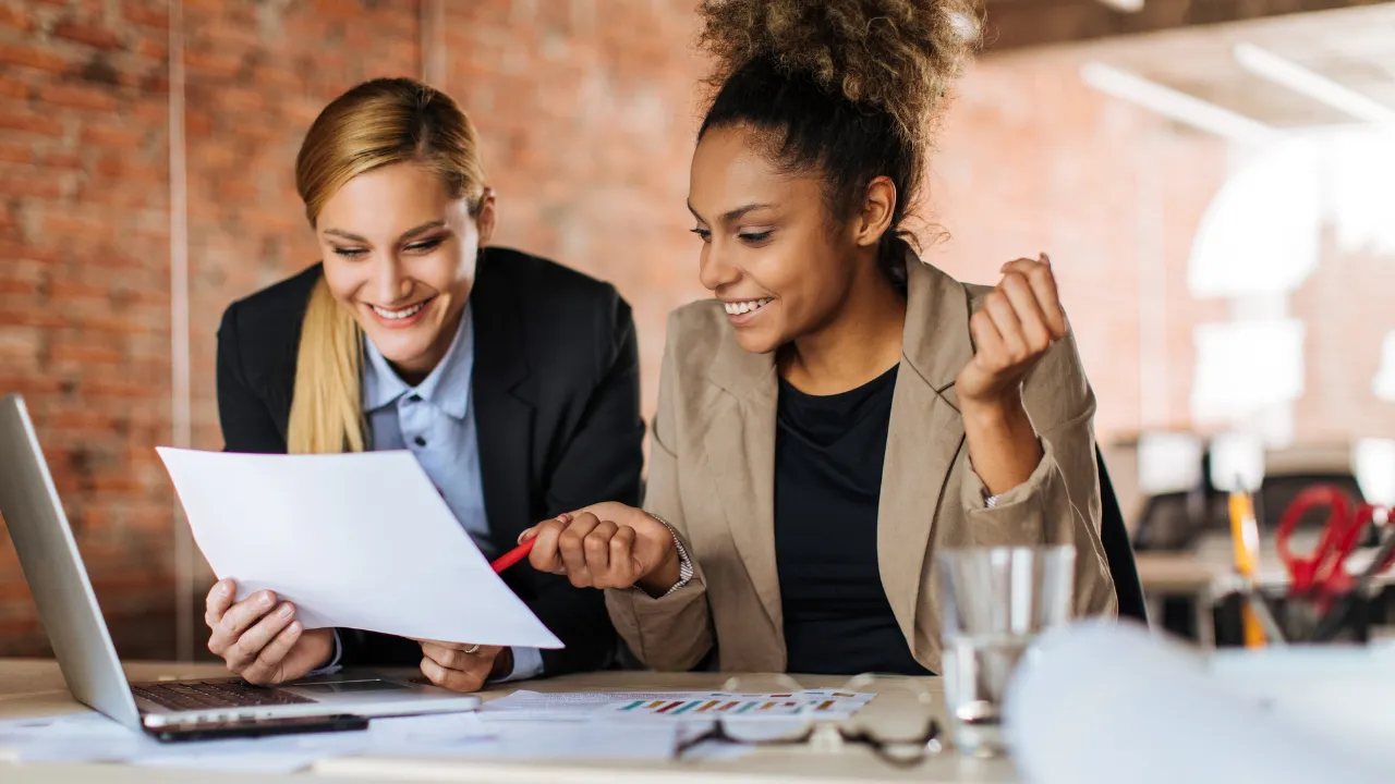 Two professionals working
