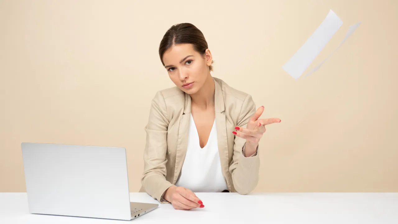 A woman receiving an RFE