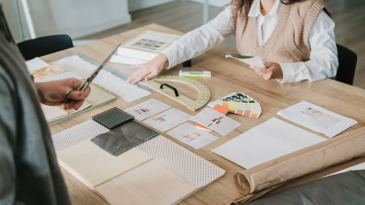 interior design laid out on a table