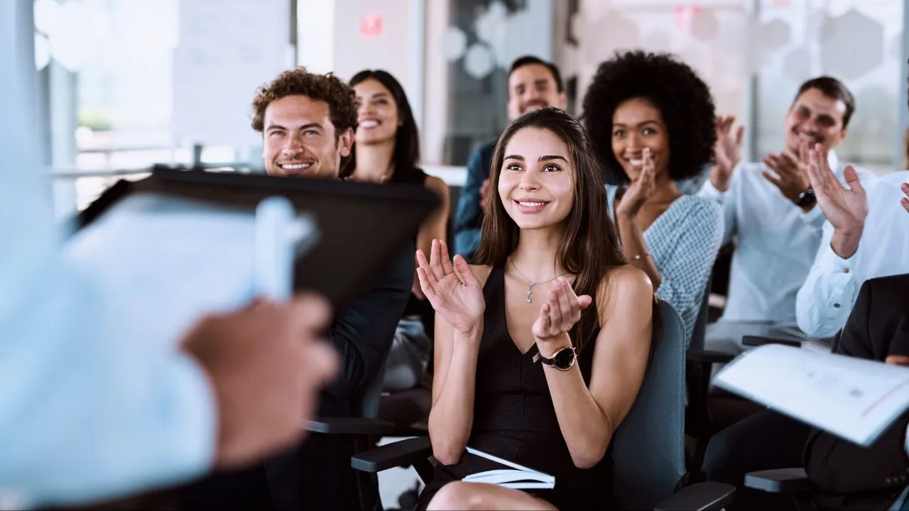 A group of professionals gathered