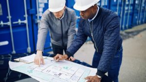engineers working on a plan