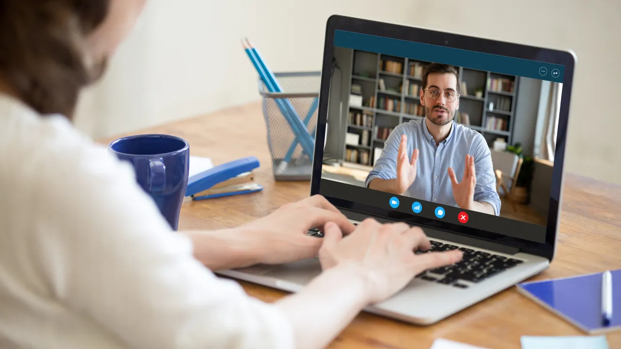 A job interview via zoom