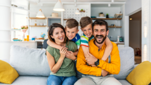 A happy family of 4