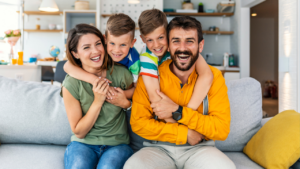 A happy family of 4