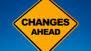 Changes ahead sign
