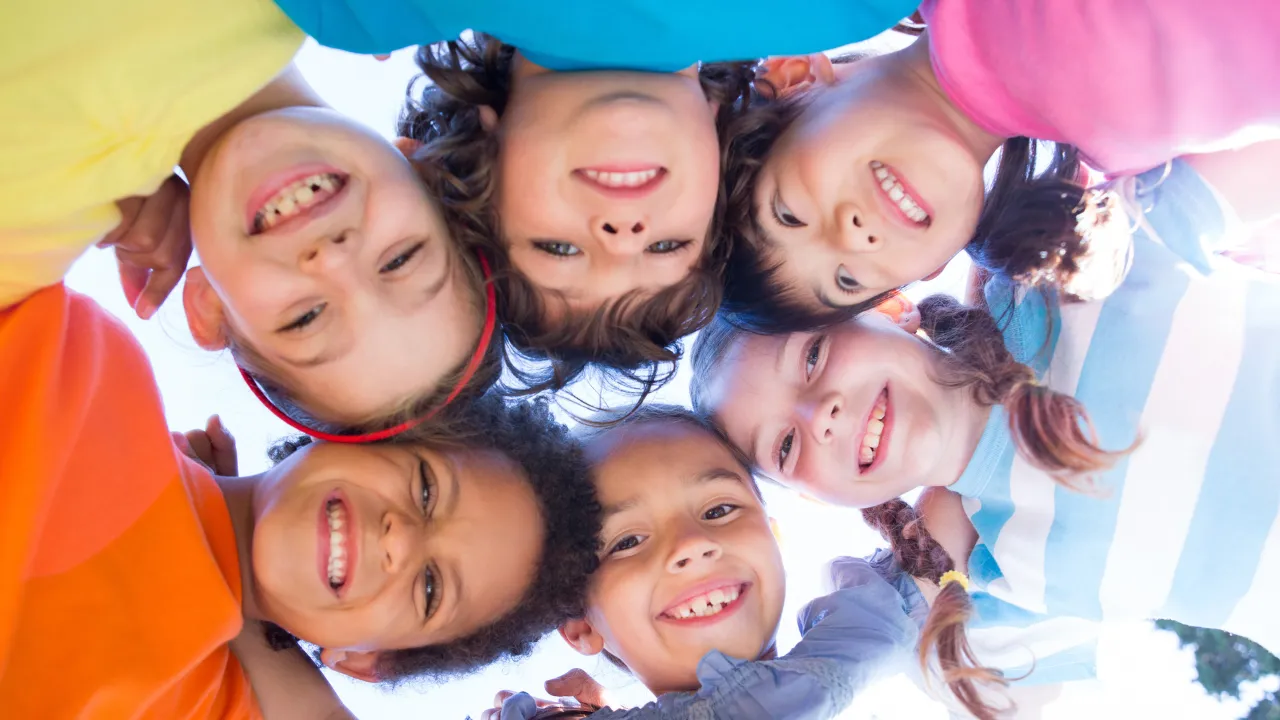 A group of children playing
