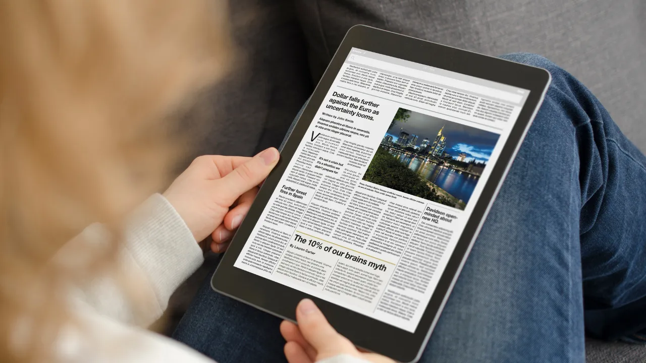 Scholarly article on an ipad