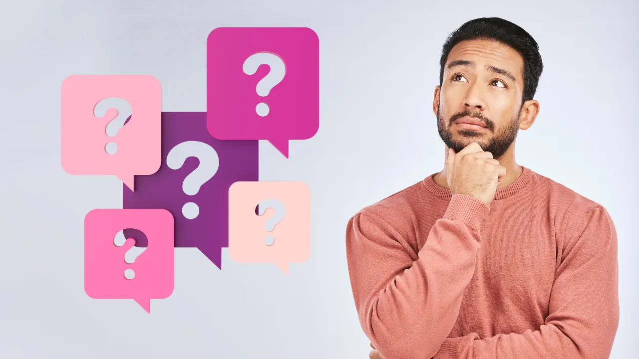 a man pondering a question