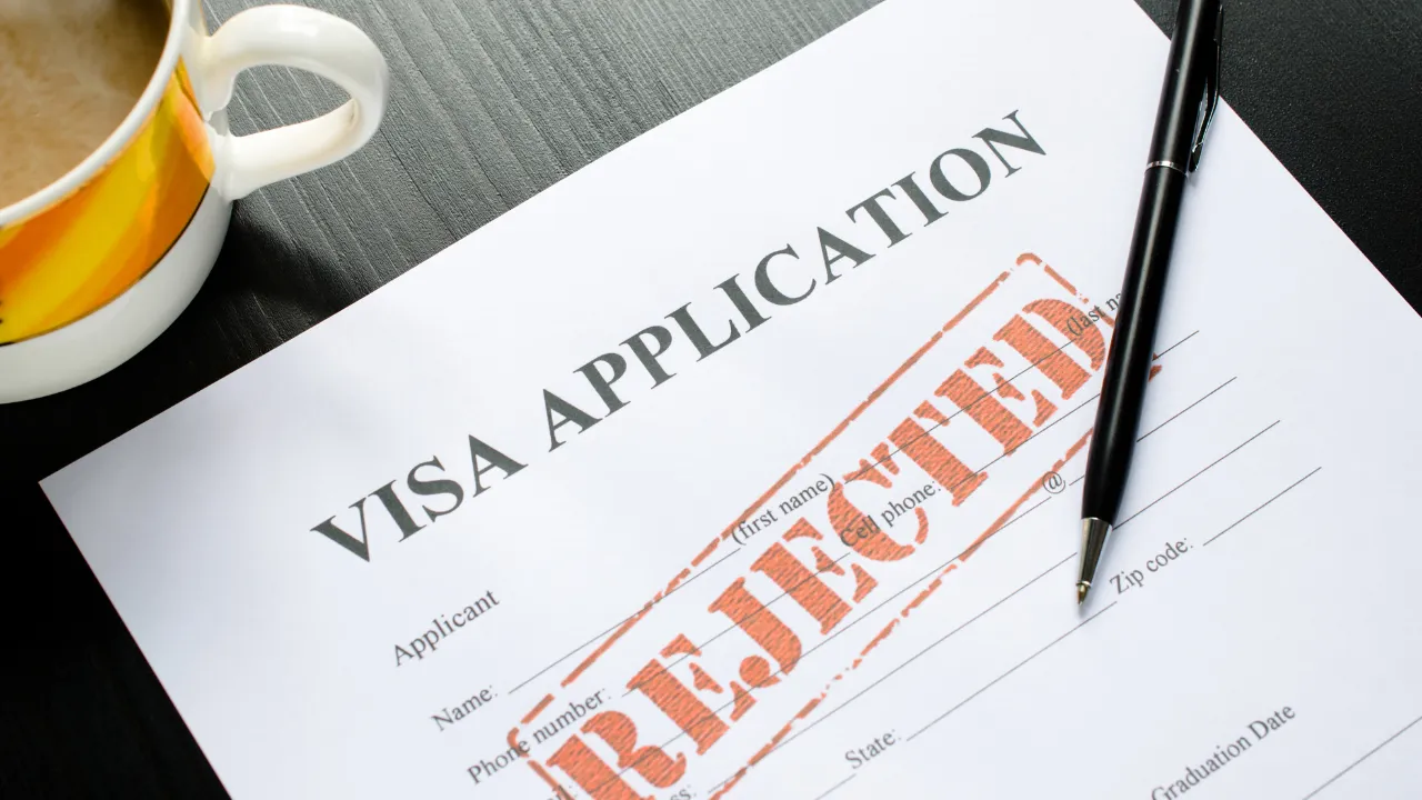 A rejected visa application