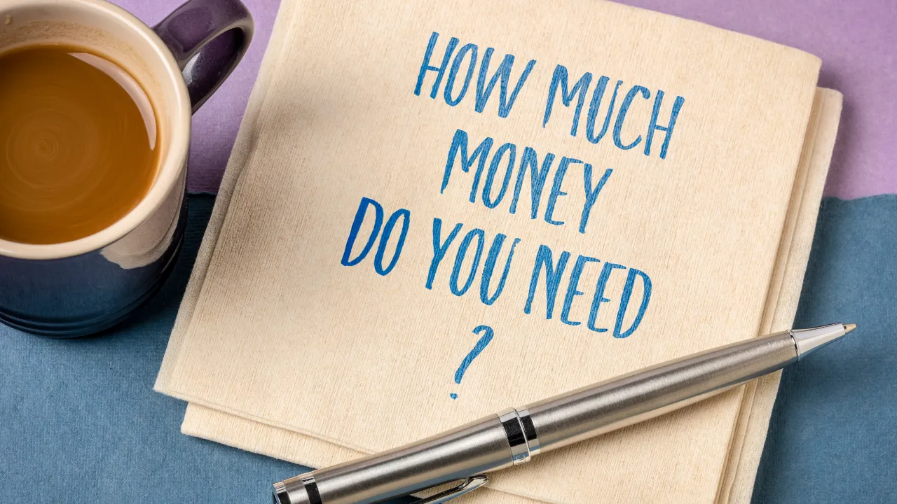 Note that says, "hoe much money do you need?"