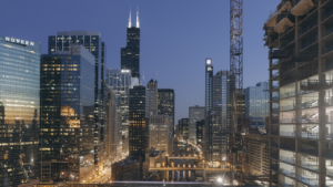 A city landscape