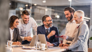 A business team