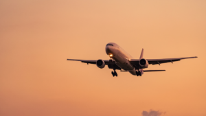 A flight taking off