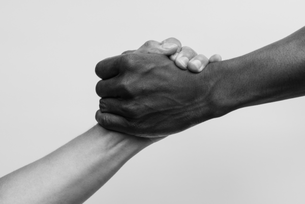 Hands linked in solidarity